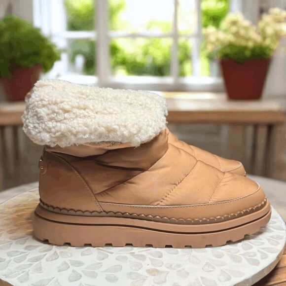 Sam Edelman Ozie Insulated Quilted Sherpa Fold‑Over Puffer Winter Boots Women’s - Picture 6 of 13